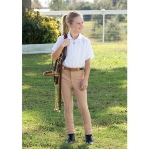 NWTs TuffRider Children’s equestrian riding ribbed Jods Breeches in tan